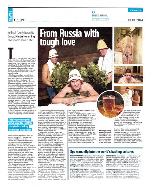 The Sunday Times banya review