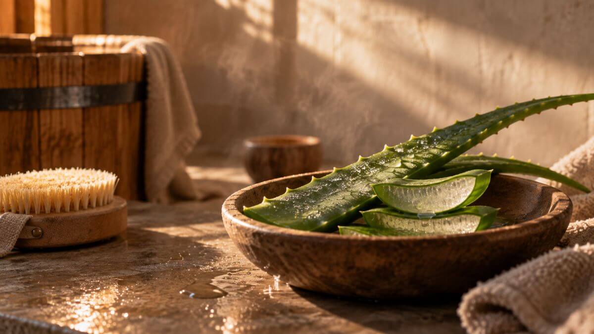 Aloe treatment for refreshed skin